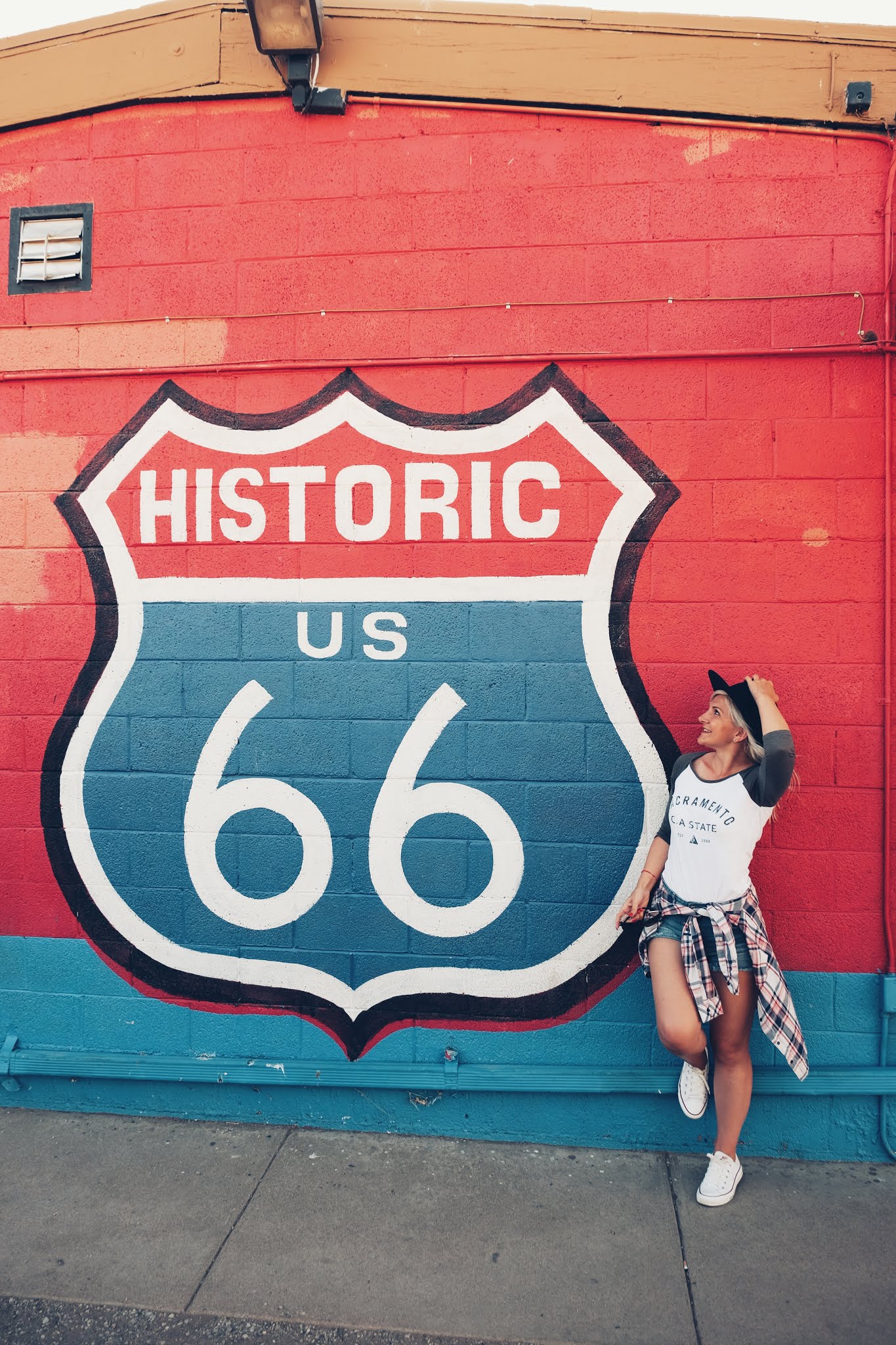 Driving the Route 66 to Seligman, Arizona