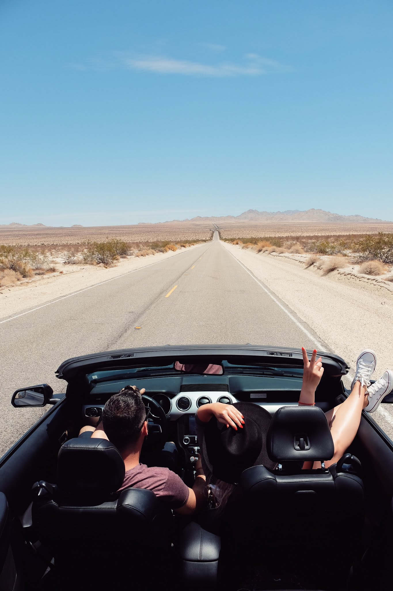 Driving the Route 66 to Seligman, Arizona